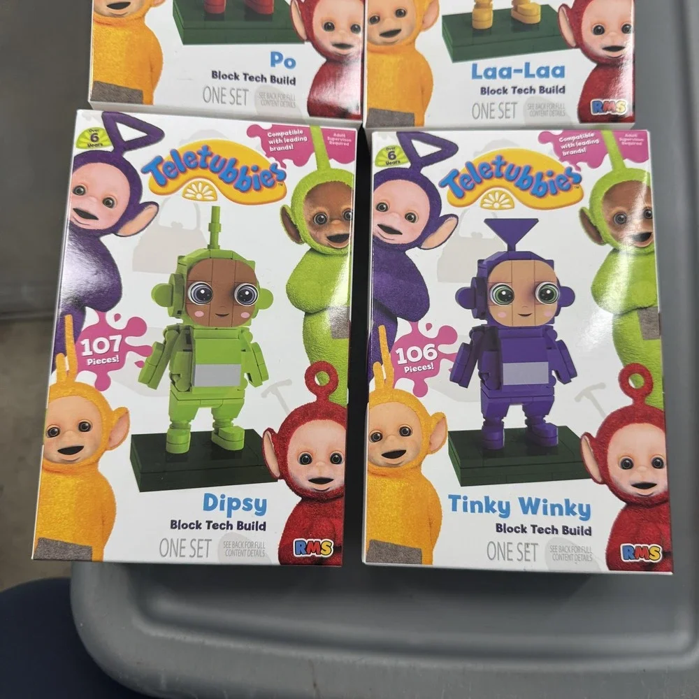 Teletubbies Block Tech Build FULL SET of 4‎ Po Laa Laa Dipsy Tinky Winky NEW